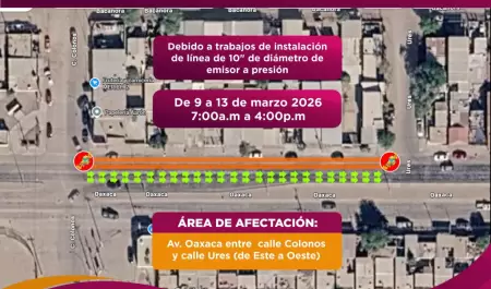 Cierre parcial en la colonia Mayos por instalaci�n de l�nea de 10 pulgadas