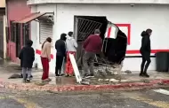 Mujer resulta lesionada tras chocar contra negocio en la colonia Mariano Matamoros