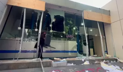 Expedientes destruidos en marcha 8M