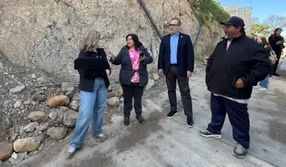 Recorrido por viviendas afectadas por la construcci�n del viaducto