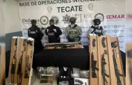 Aseguran 13 armas largas y m�s de mil cartuchos en operativos en Tecate