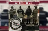 Aseguran fuerzas de seguridad en BC armas, equipo t�ctico y veh�culo con reporte de robo en Tijuana