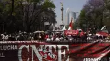 Movilizaci�n de integrantes de la CNTE