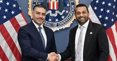 Omar Garc�a Harfuch, con el director del FBI Kash Patel
