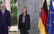 Sheinbaum recibe en Canc�n al presidente de Alemania