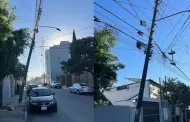 Reportan poste en riesgo de ca�da en la colonia Nueva Tijuana