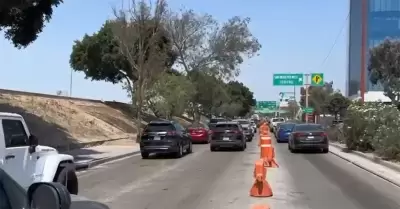 Proyecto para carriles confinados en V�a R�pida Oriente de Tijuana, en etapa fin