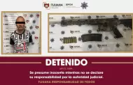 Detienen en Tijuana a presunto generador de violencia armado con fusil