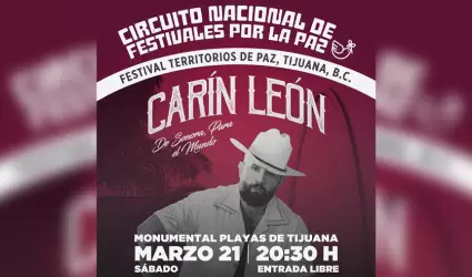 Recomendaciones para concierto de Carin Le�n en Playas de Tijuana