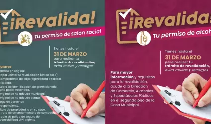 Renovaci�n de permisos en materia de comercio, alcoholes y espect�culos