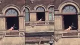 Mujer tomando el sol en Palacio Nacional