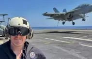 Embajador Johnson presume portaaviones USS Nimitz en la regi�n