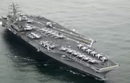 Delegaci�n mexicana visita el portaaviones USS Nimitz de la Marina de EU