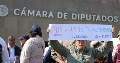 Protesta de jubilados en la C�mara de Diputados