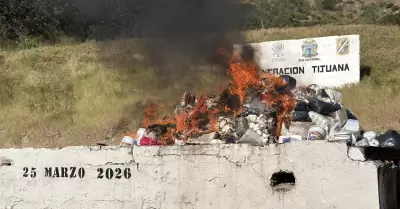 Incineran casi 5 toneladas de droga en Baja California