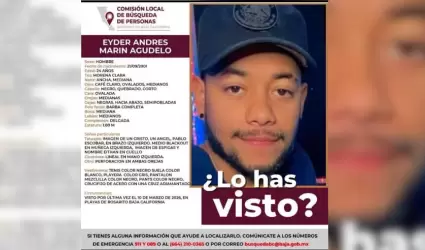 Joven colombiano desaparecido