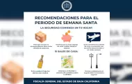 Emite FGE recomendaciones para fortalecer la seguridad en Semana Santa en Baja California