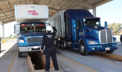 Verifica SICT peso y dimensiones del transporte de carga en la carretera San Lui