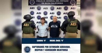 Pareja presuntamente vinculada a "c�rtel inmobiliario" en Tijuana
