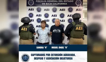 Pareja presuntamente vinculada a "c�rtel inmobiliario" en Tijuana