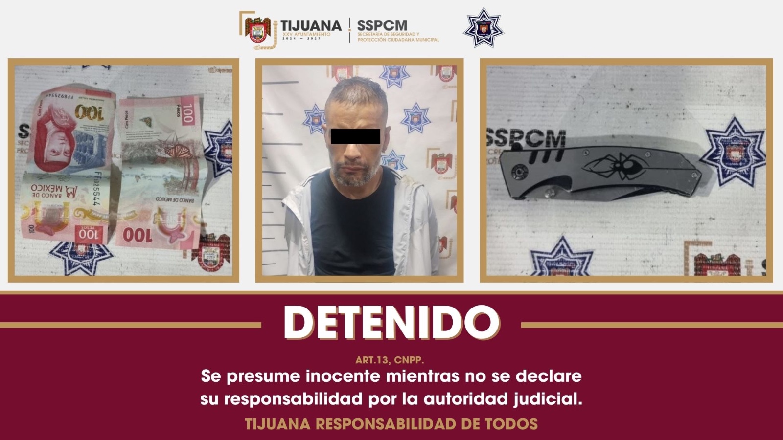 Detienen a hombre por robo con violencia a cafetería en Tijuana ...