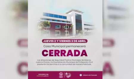 Oficinas del Gobierno de Ensenada permanecer�n cerradas el jueves 2 y viernes 3