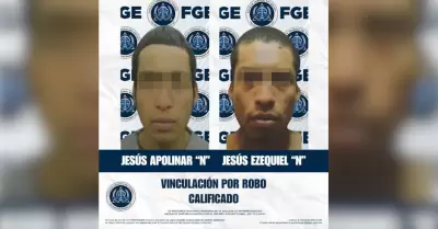 FGE obtiene vinculaci�n a proceso contra dos hombres por robos a establecimiento