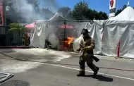 Incendio en puesto de tacos en Plaza R�o moviliza a Bomberos de Tijuana