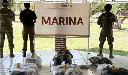 Aseguramiento de coca�na en costas de Michoac�n