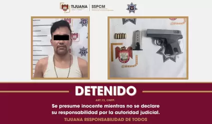 Detiene Polic�a Municipal a sujeto armado con orden de aprehensi�n activa por na