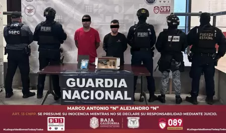 Presuntos sicarios detenidos con arma, droga y veh�culo modificado en Tecate