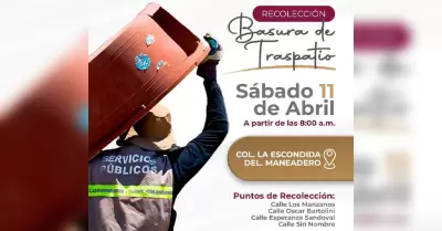 Jornada de recolecci�n de basura de traspatio en la colonia La Escondida