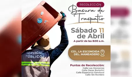 Jornada de recolecci�n de basura de traspatio en la colonia La Escondida