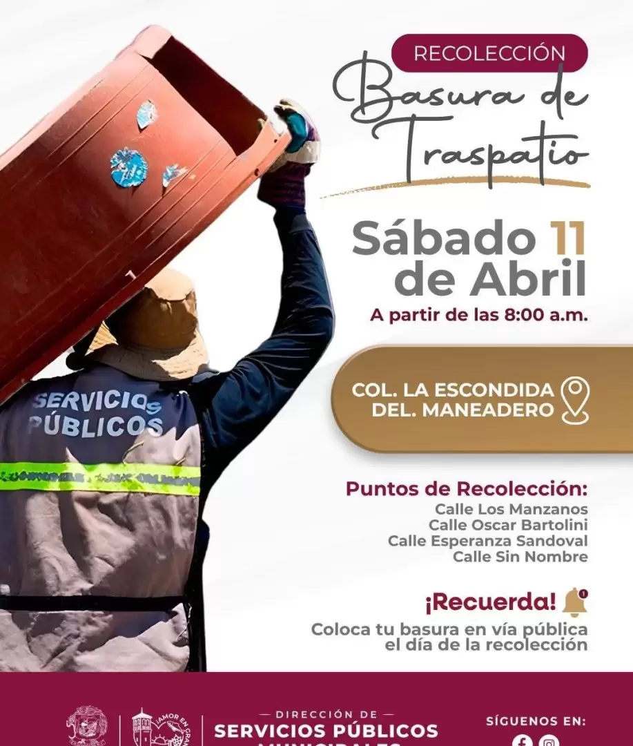 Jornada de recolecci�n de basura de traspatio en la colonia La Escondida
