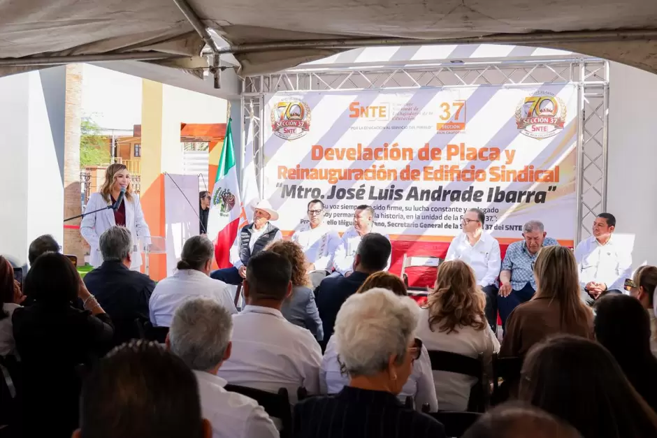 Destaca Marina del Pilar unidad con docentes en aniversario de la Sección 37 del SNTE