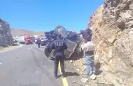 Fuerza Estatal brinda auxilio a lesionados tras volcadura en La Rumorosa