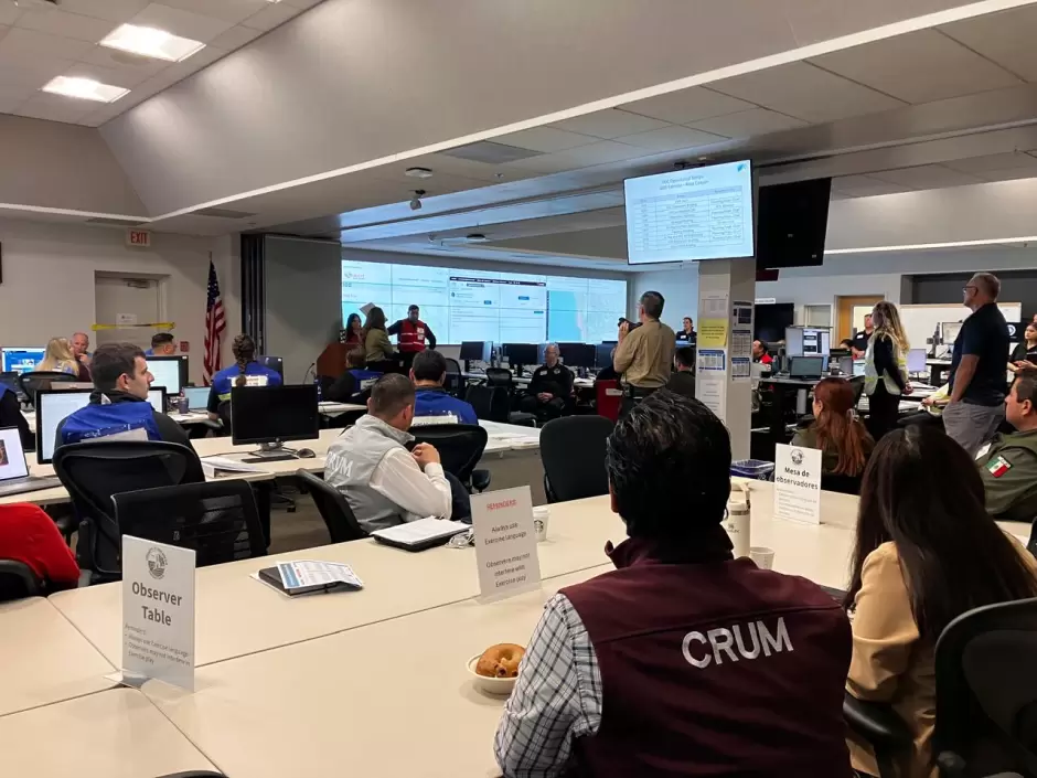 CRUM participa como observador en simulacro "Falla Rose Canyon 2026" en San Diego