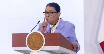 Rosa Icela Rodr�guez, encabeza "La Ma�anera del Pueblo" en Palacio Nacional.