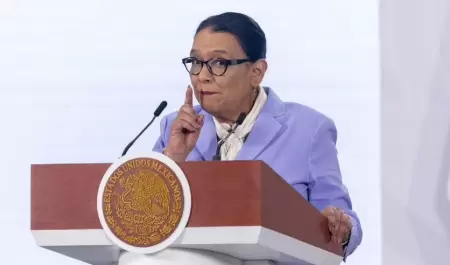 Rosa Icela Rodr�guez, encabeza "La Ma�anera del Pueblo" en Palacio Nacional.