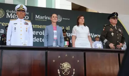 Claudia Sheinbaum en aniversario de Veracruz