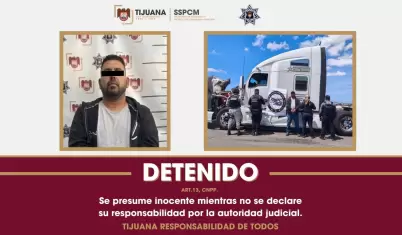 Recuperan en Tijuana tractocami�n con reporte de robo en EU