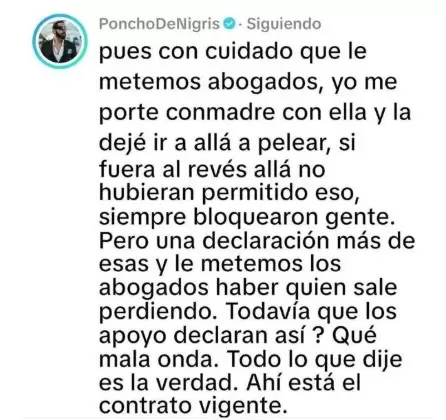 Poncho de Nigris amenaza con demandar a Karely Ruiz