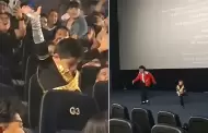 VIDEO Ni�o desata euforia al bailar como Michael Jackson en sala de cine