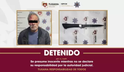 Detienen a sujeto por amenazar con arma punzocortante