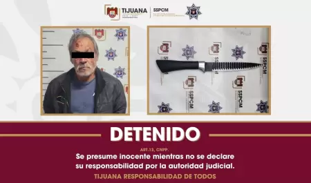 Detienen a sujeto por amenazar con arma punzocortante