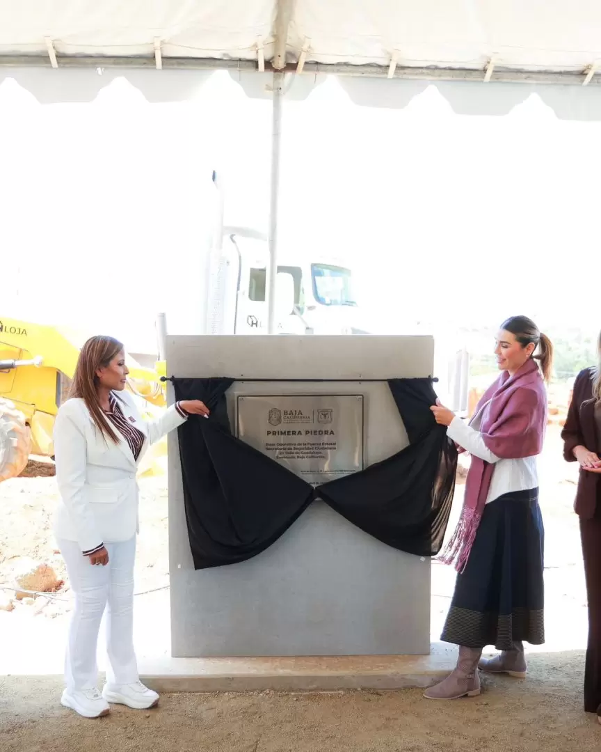 Coloca gobierno de Marina del Pilar primera piedra de nueva base de la FESC en Valle de Guadalupe