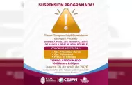 CESPM anuncia suspensi�n programada de agua potable por instalaci�n de v�lvula