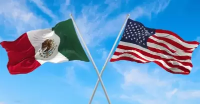 Bandera de M�xico y Estados Unidos
