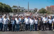 Encabeza Ismael Burgue�o Ruiz desfile conmemorativo por el 'D�a del Trabajo' organizado por la CTM