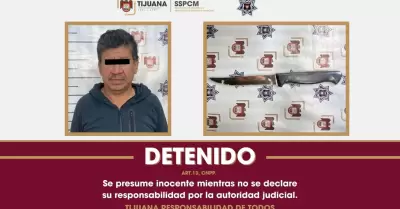 Detienen a sujeto por violencia contra la mujer, amenazas y lesiones